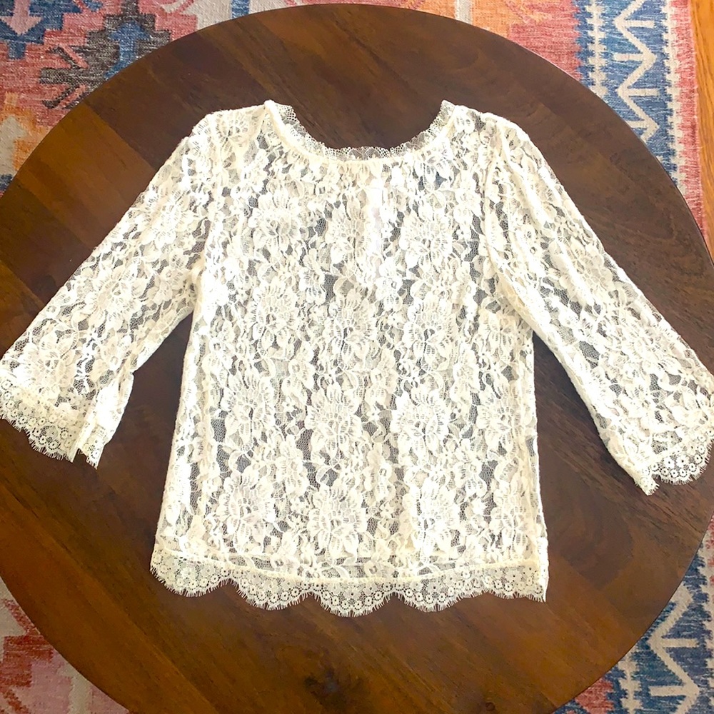 Cynthia Rowley lace shirt size small